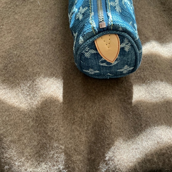 Louis Vuitton Monogram Denim Speedy GM Pochette Case (Cosmetic/Pen Case) RARE - Picture 5 of 12